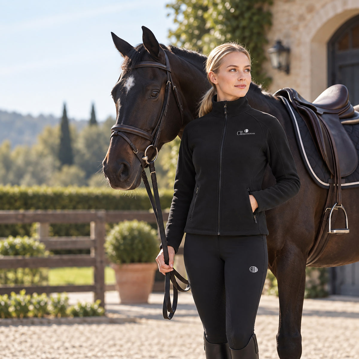 SANTA CLARA Polar Fleece Jacket Black (Jet Black)