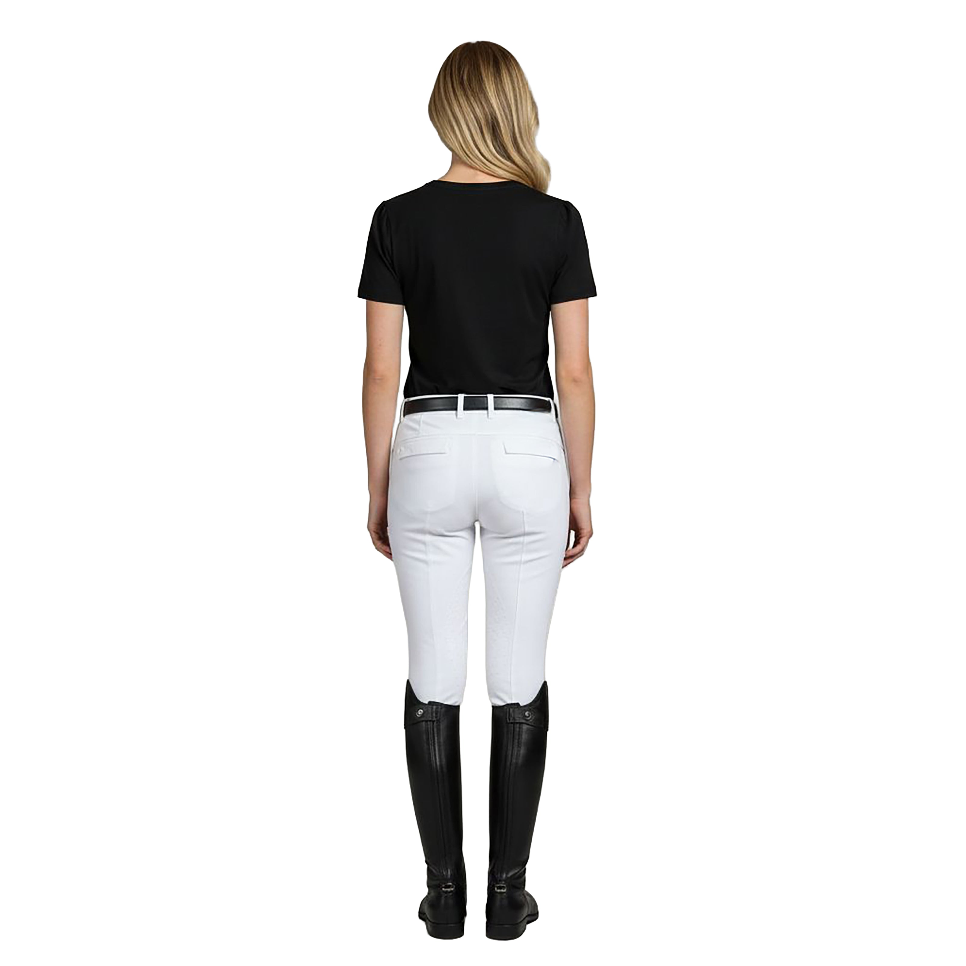 ALBERGO Ladies T-Shirt W embrodery Black (Jet Black)