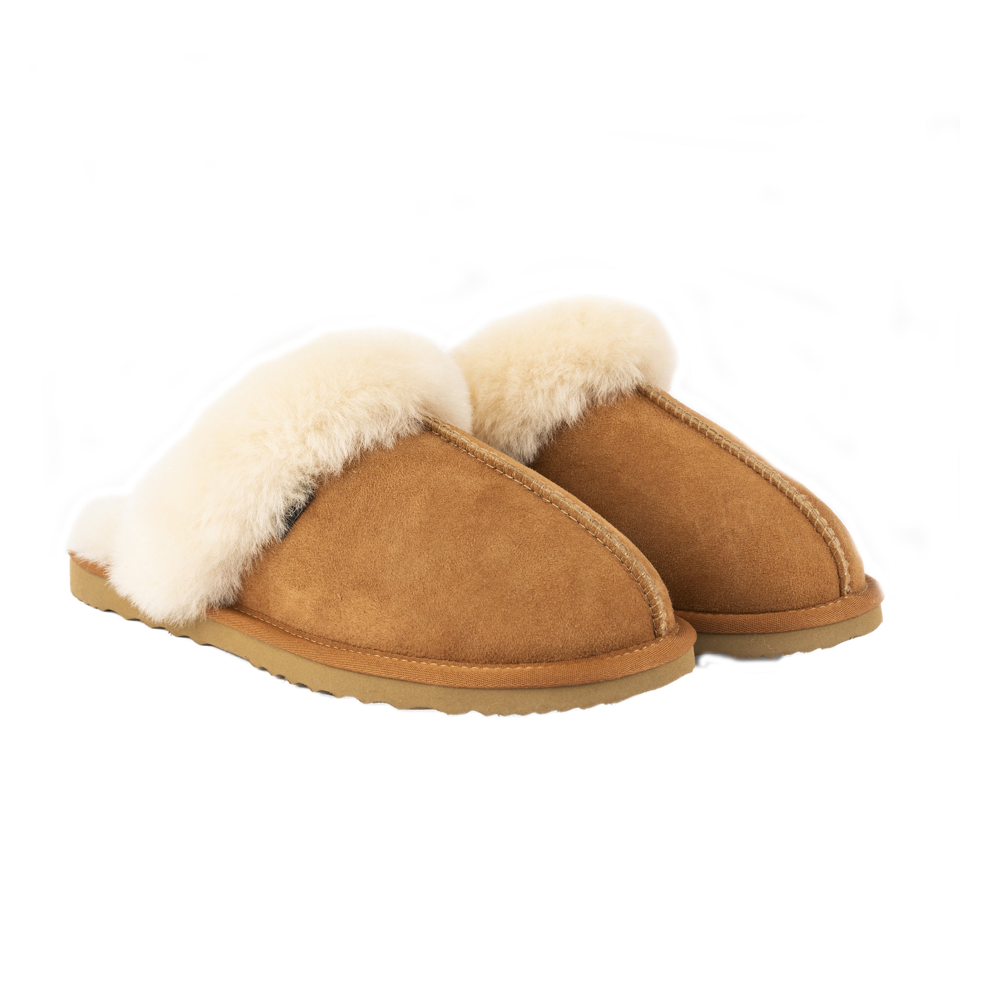 GROSETTO Ladies Sheepleather Slippers Cognac