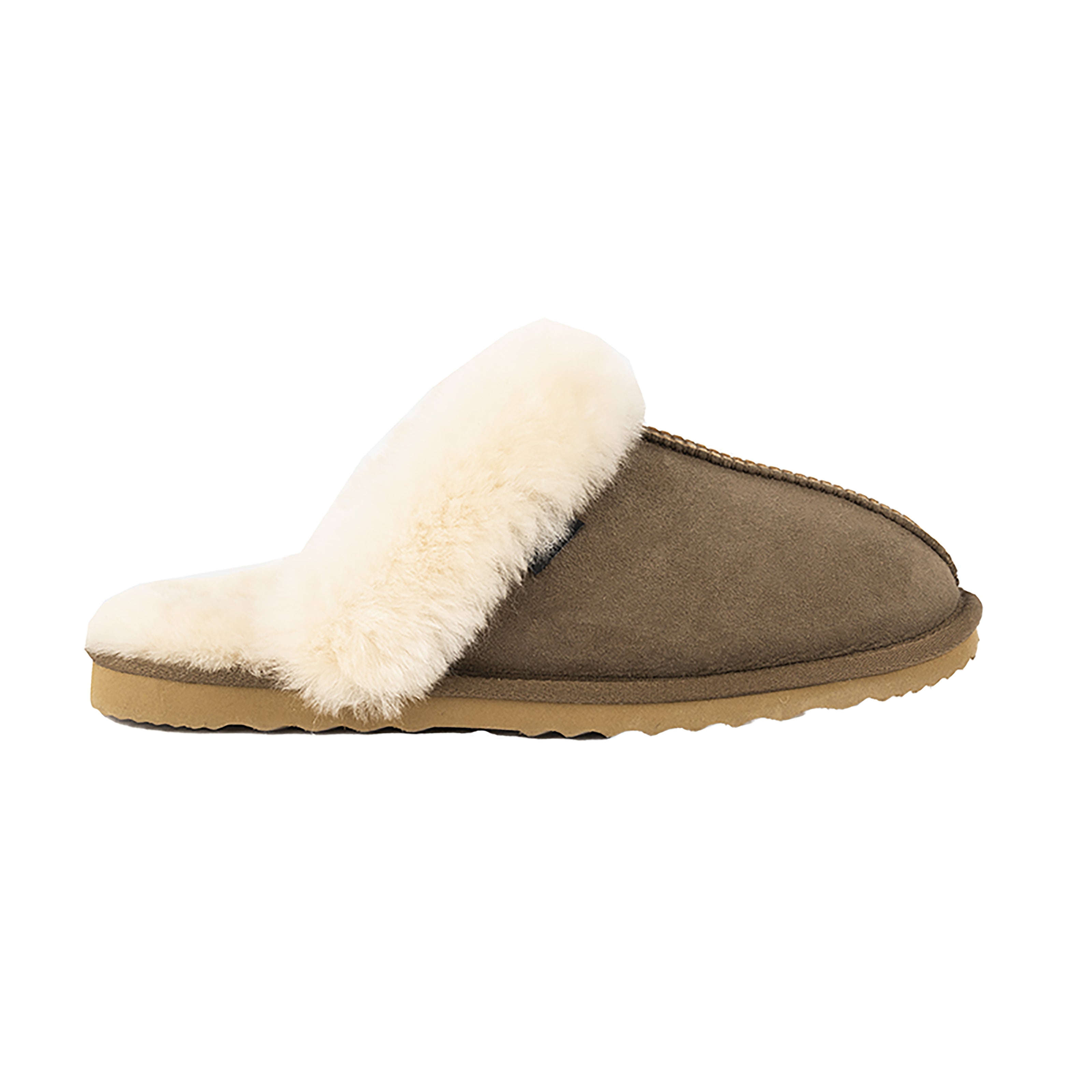 GROSETTO Ladies Sheepleather Slippers Chocolata