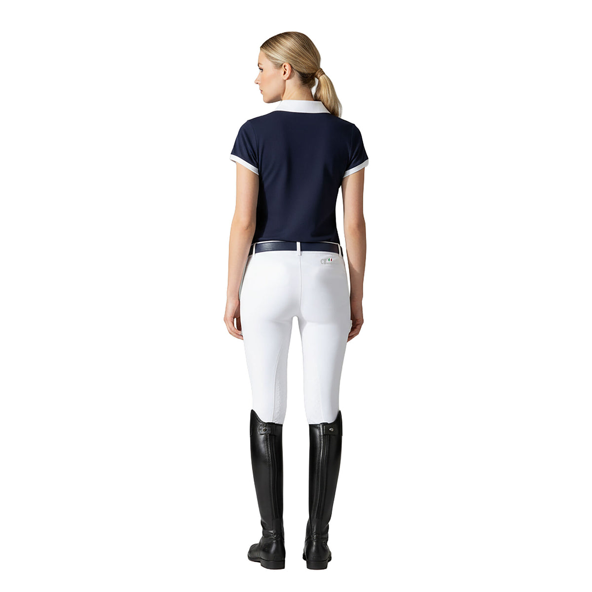 HOLBORN Ladies Showshirt SS w Shirtbreast Navy (Black Iris)