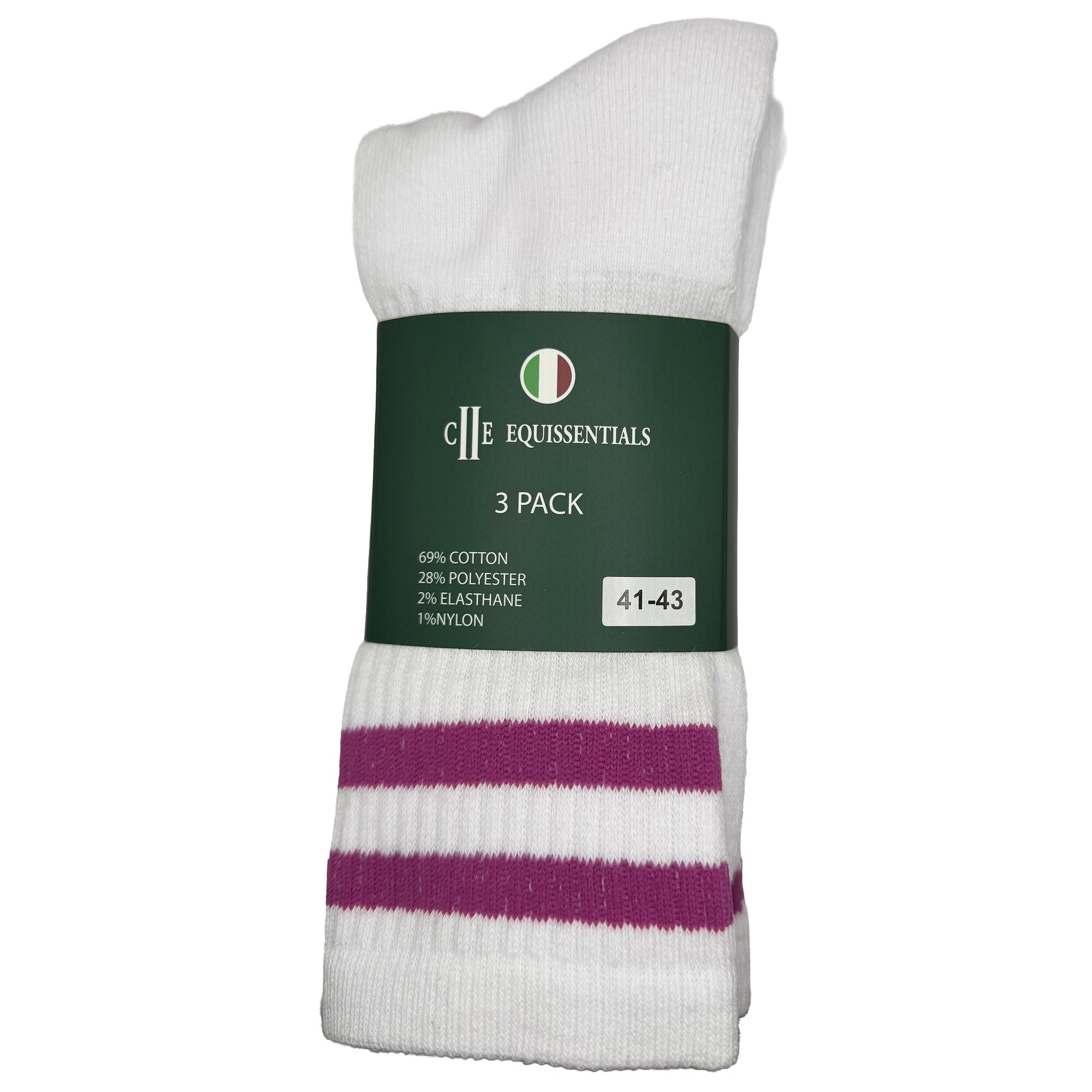 ST JAMES 3 Pack Tennis Socks Spring Crocus (Pink)