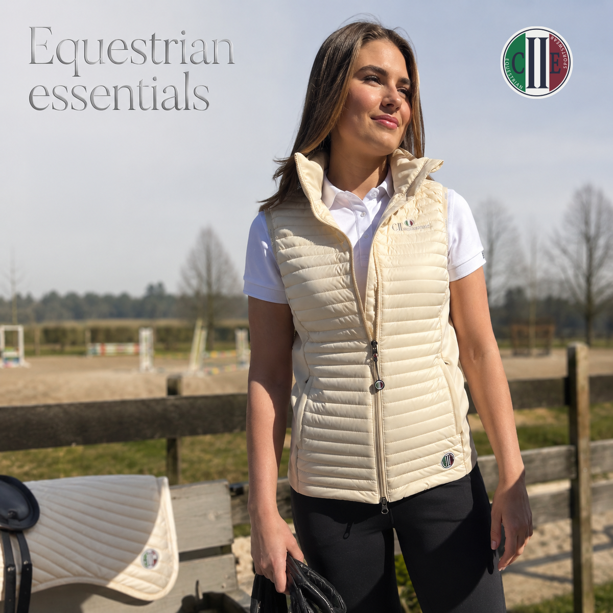 NATOMAS Softshell Quilted Bodywarmer Beige (Chreme Brulee)
