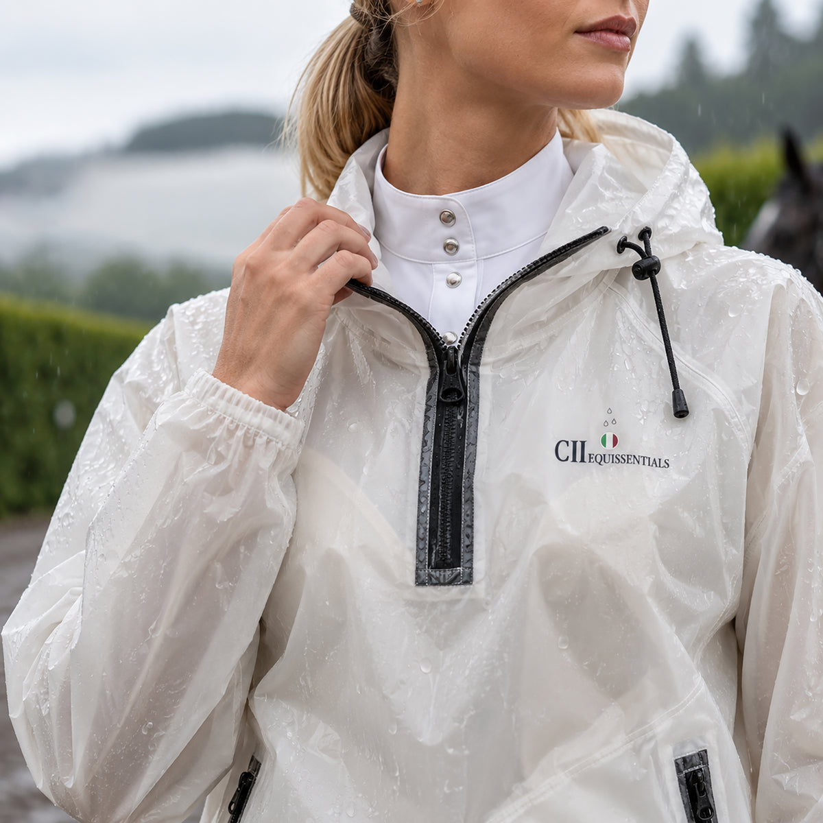 CORCORAN Transparent Rain Anorak Transparent
