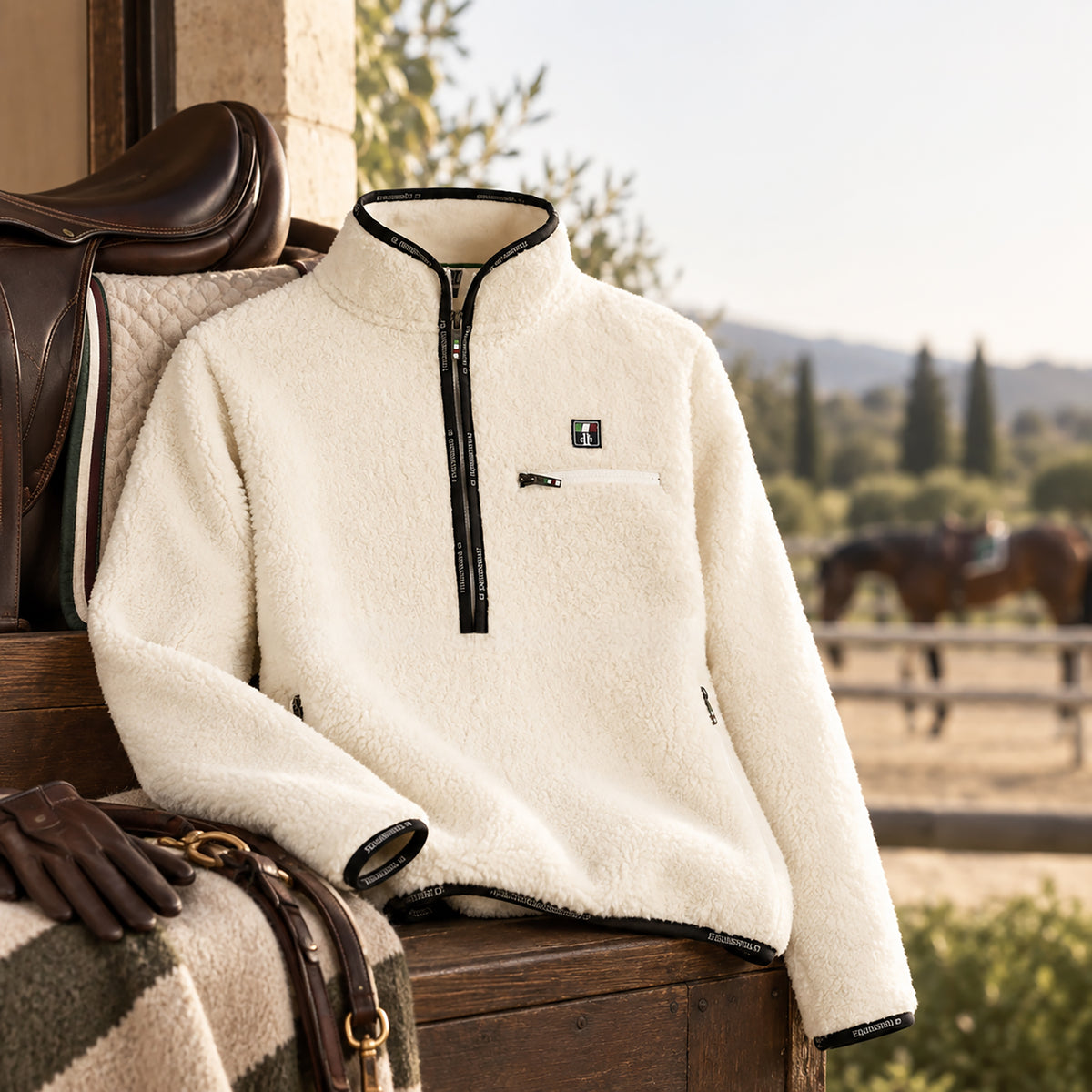 SACRAMENTO Sherpa Fleece Pullover Offwhite (Snow White)
