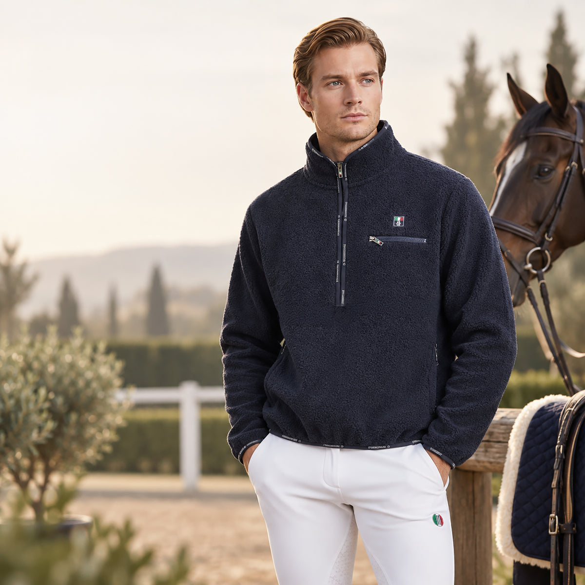 SACRAMENTO Sherpa Fleece Pullover Navy (Black Iris)